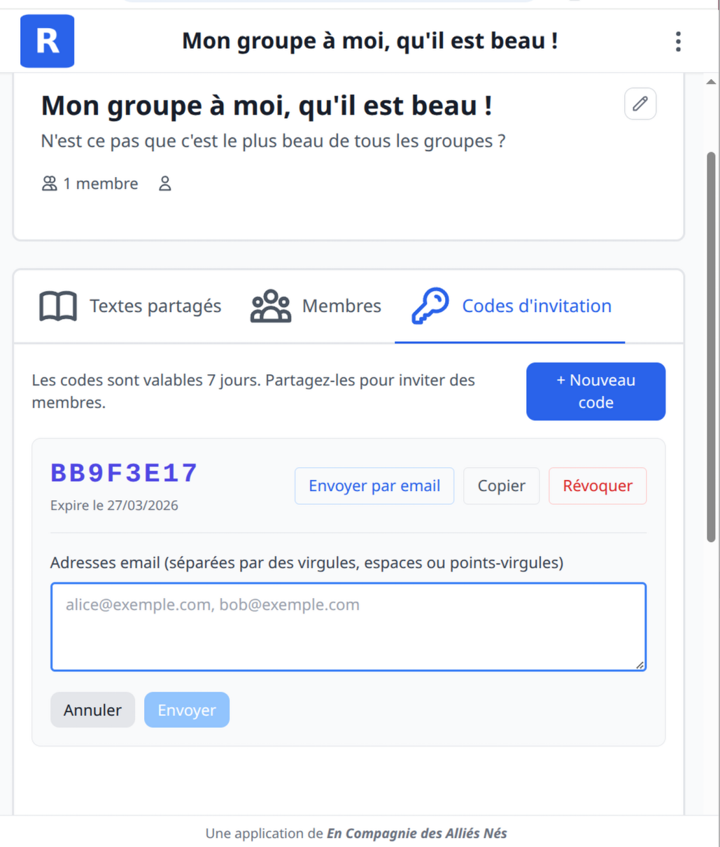 Génération de liens d'invitation sécurisés
