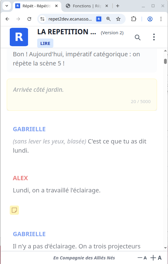 Annotations personnelles