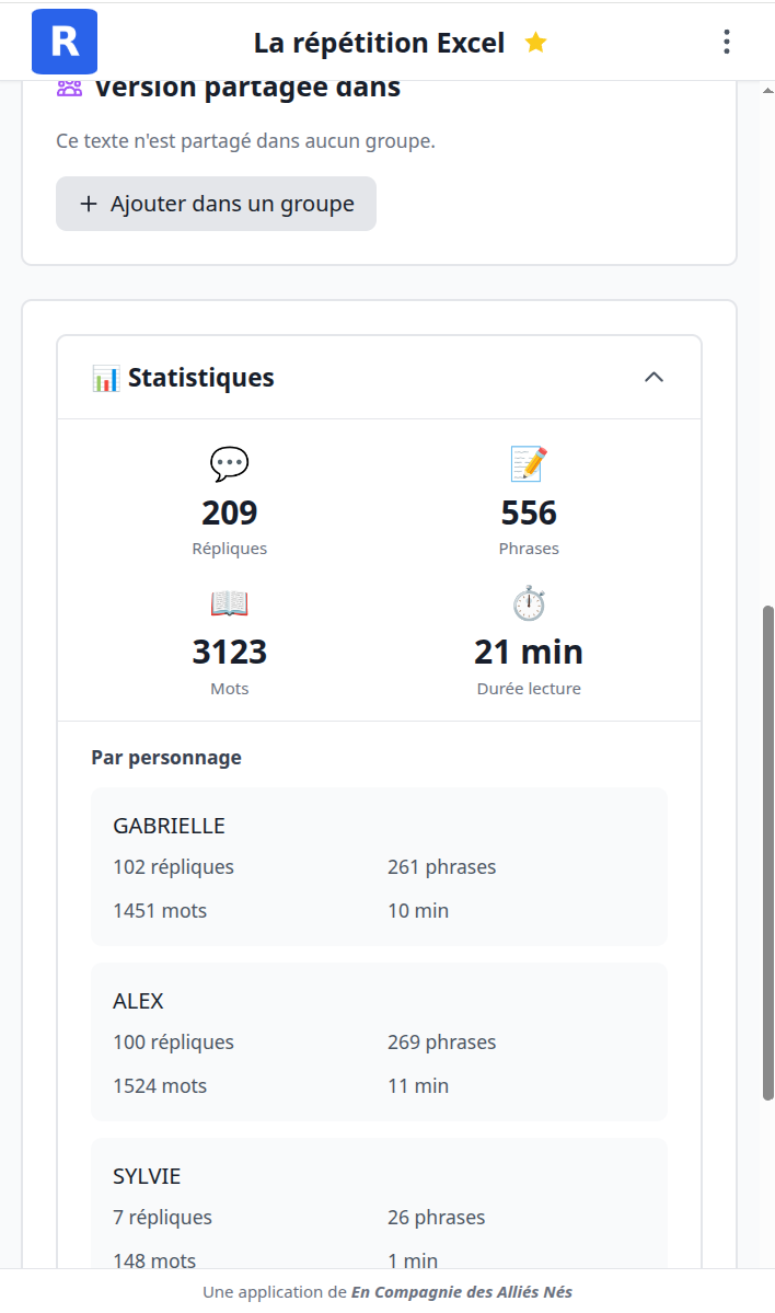 Statistiques des textes